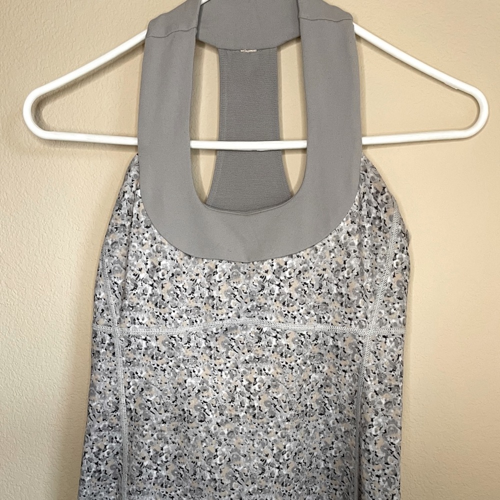 Lululemon Racerback Tank Gray Built-in Bra